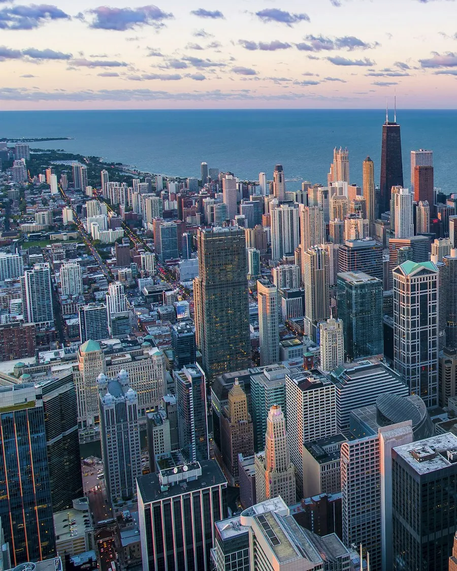 City skyline representing a long-term technology landscape